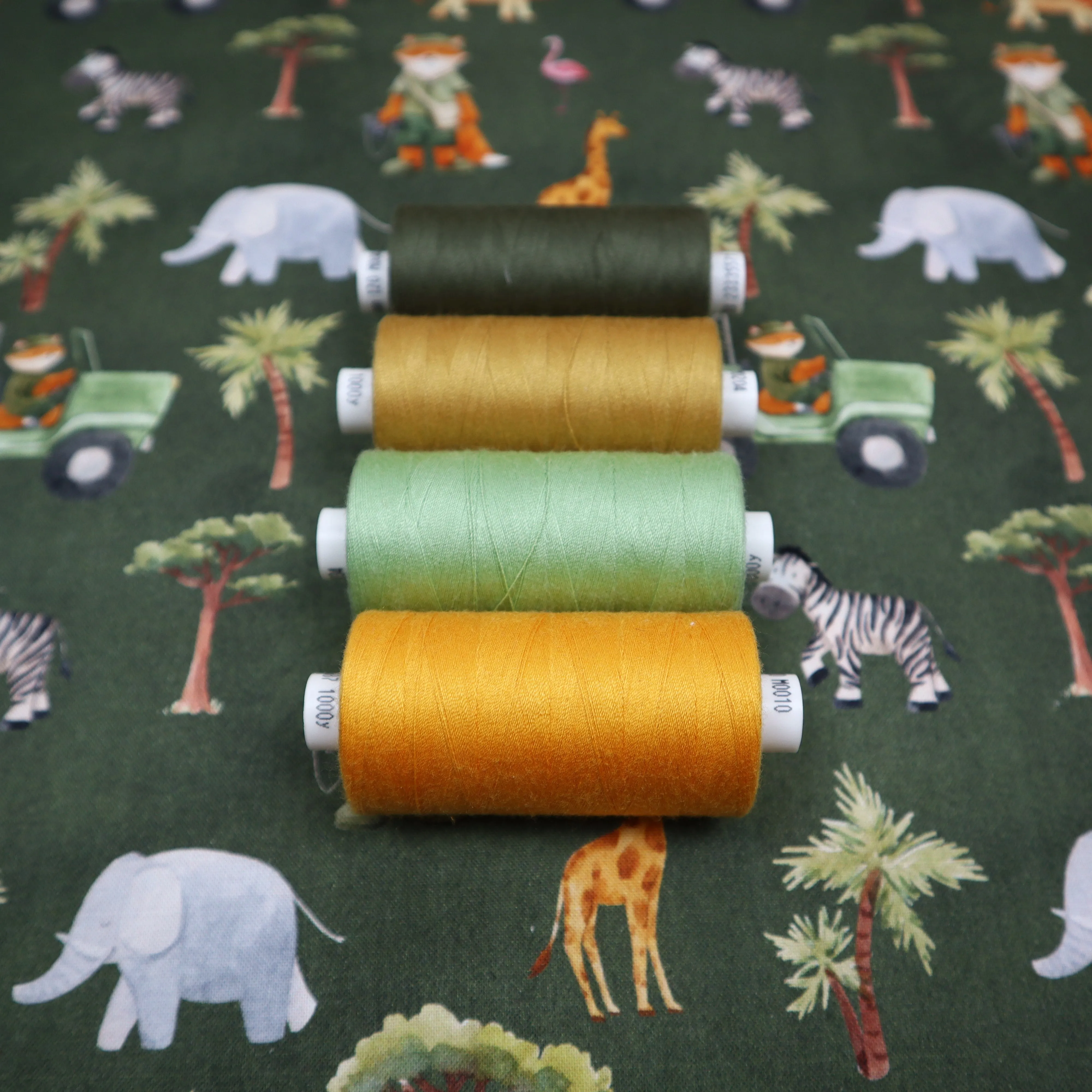 100% Cotton in On Safari Print