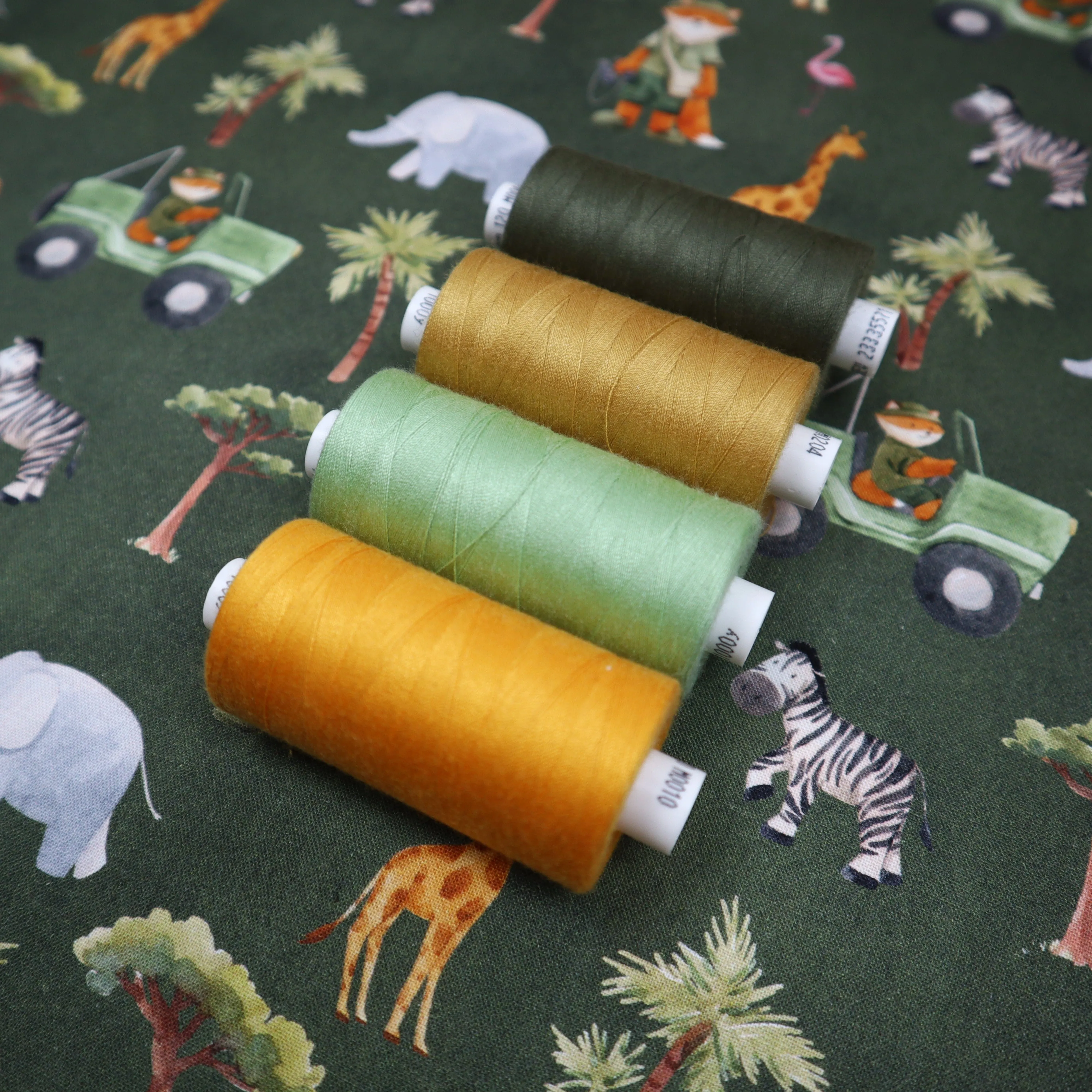 100% Cotton in On Safari Print