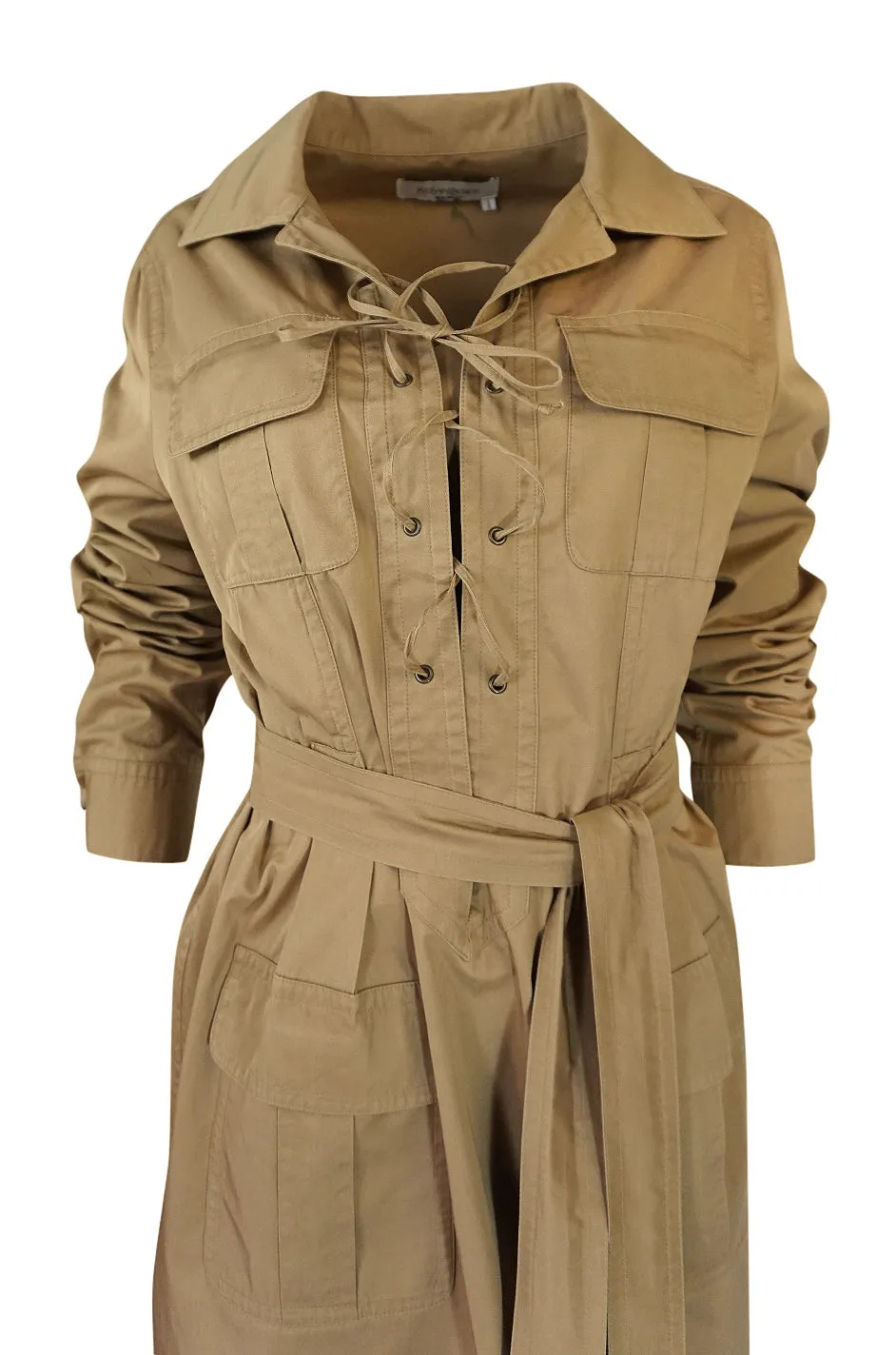 2002 Tom Ford for Yves Saint Laurent Reissue Khaki Safari Dress