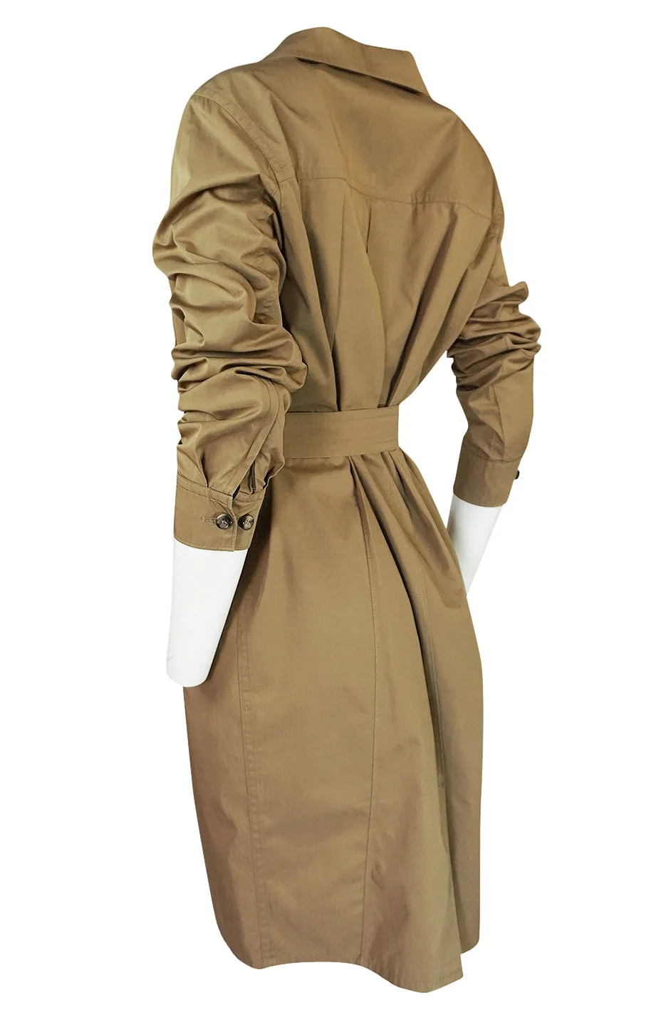 2002 Tom Ford for Yves Saint Laurent Reissue Khaki Safari Dress