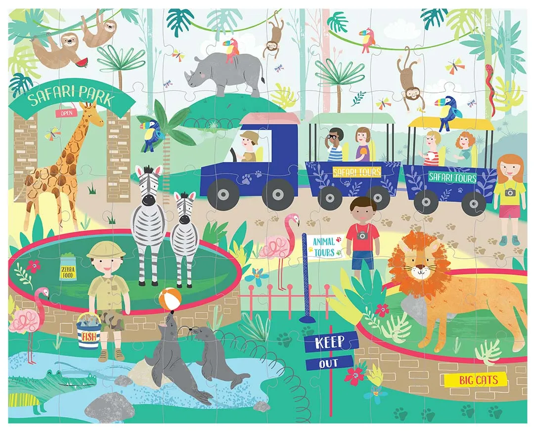 50 Piece Magic Moving Puzzle - Jungle