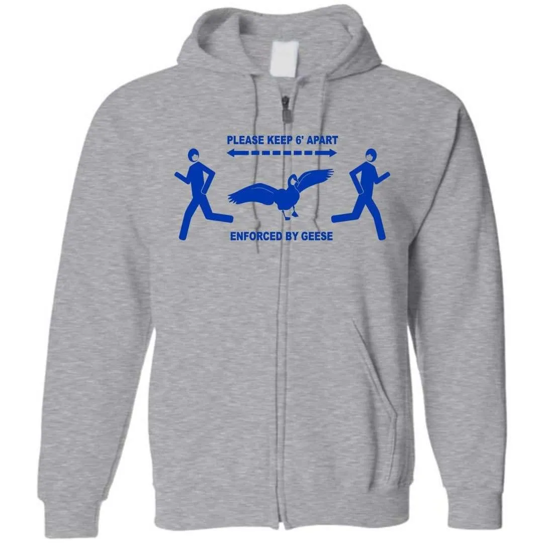 6 Feet of Geese Light Unisex Zip Hoodie