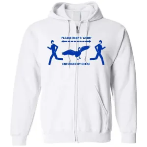 6 Feet of Geese Light Unisex Zip Hoodie