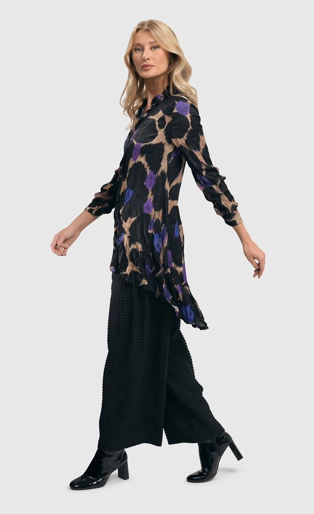 Alembika Amethyst Crinkle Tunic Blouse