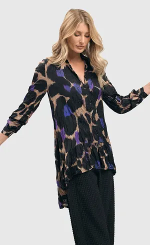 Alembika Amethyst Crinkle Tunic Blouse