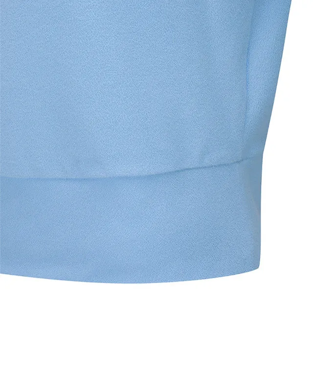 ANEW Golf: Women Terry Material Collar Short T-Shirt - Sky Blue