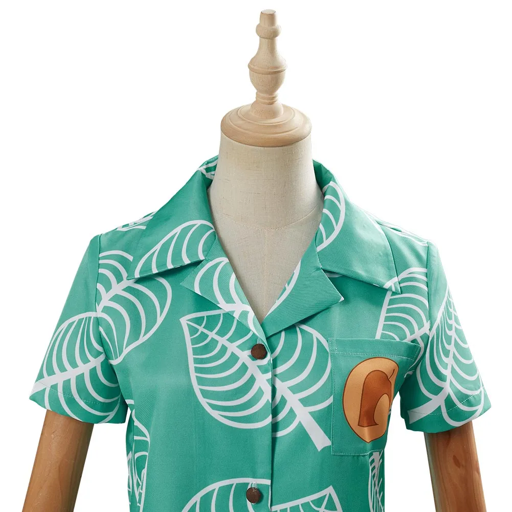 Animal Crossing Timmy & Tommy Cosplay Costume Short Sleeve Shirts Top For Adult