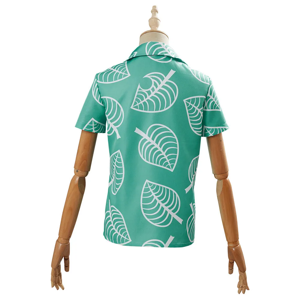 Animal Crossing Timmy & Tommy Cosplay Costume Short Sleeve Shirts Top For Adult