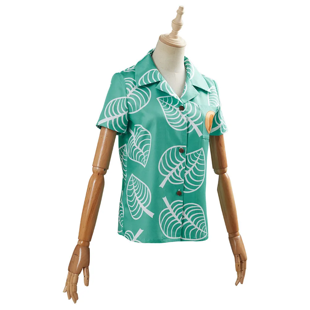 Animal Crossing Timmy & Tommy Cosplay Costume Short Sleeve Shirts Top For Adult