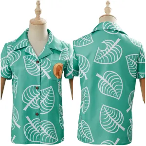 Animal Crossing Timmy & Tommy Cosplay Costume Short Sleeve Shirts Top For Adult