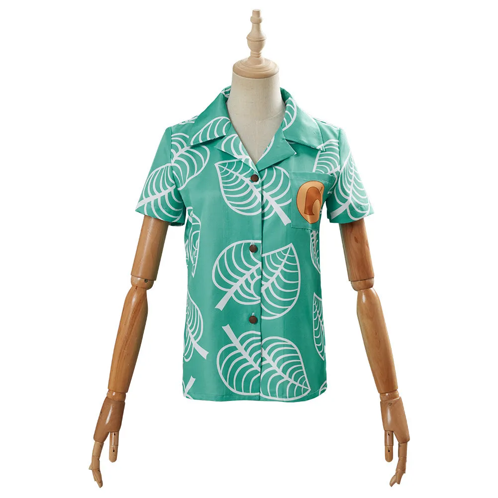 Animal Crossing Timmy & Tommy Cosplay Costume Short Sleeve Shirts Top For Adult