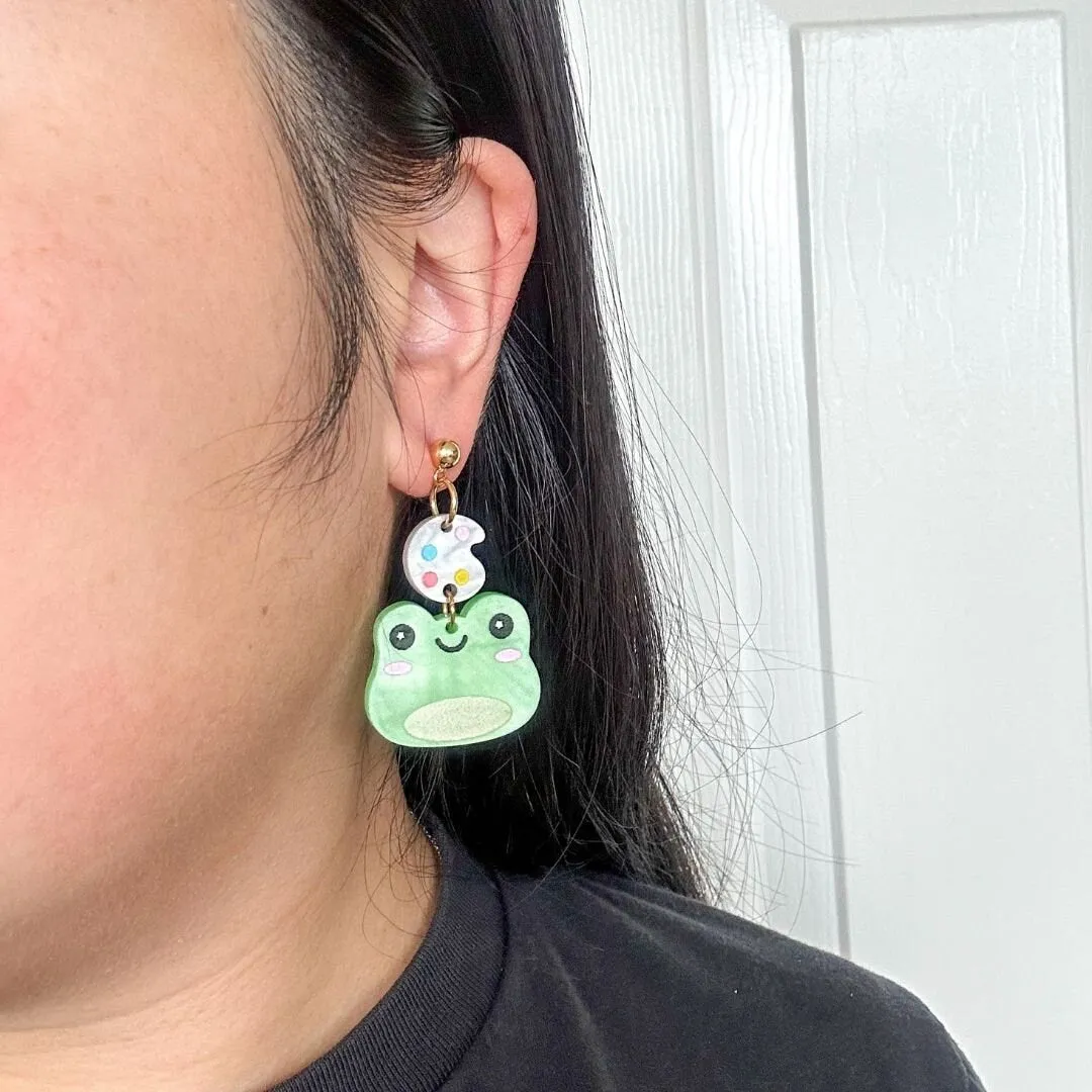 Artist Frog Earrings