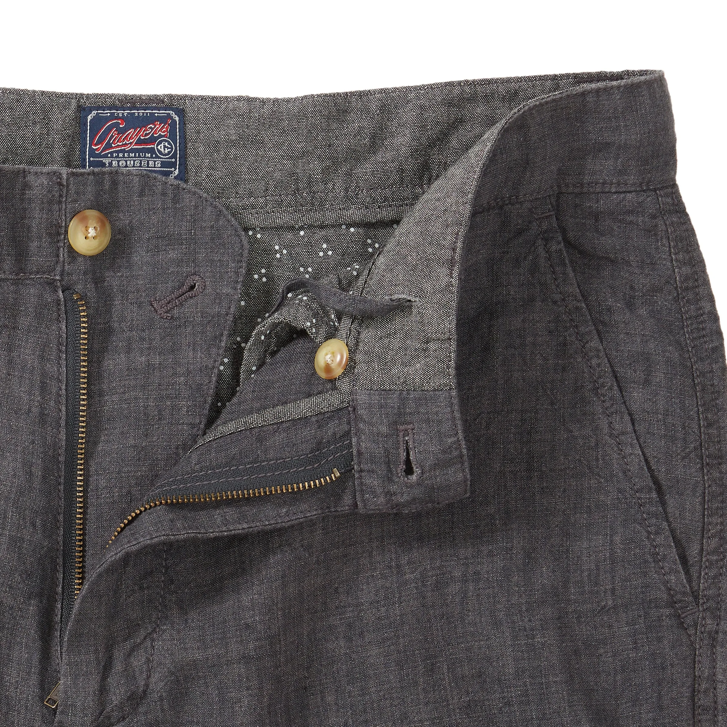 Aventura Washed Linen Shorts - Charcoal