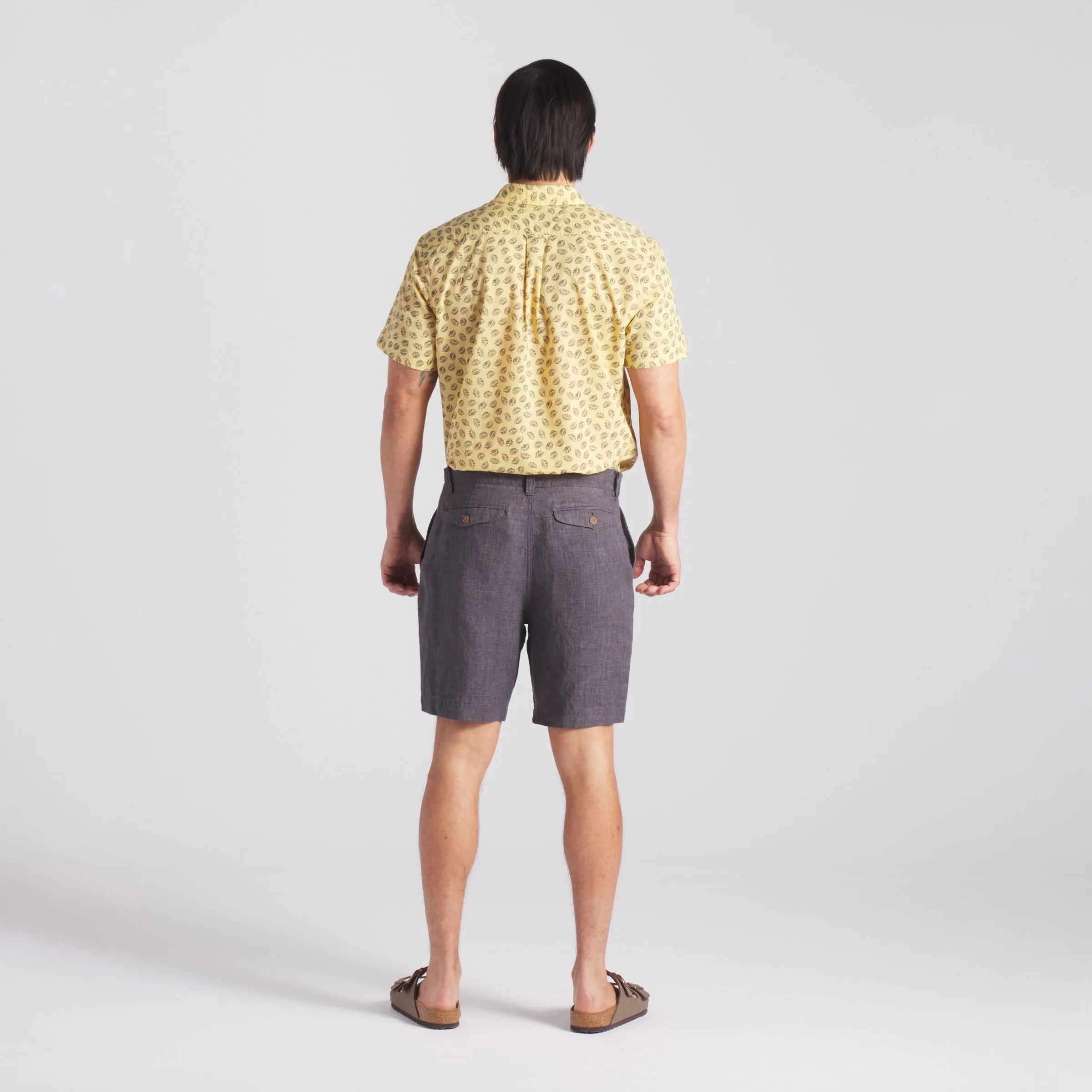 Aventura Washed Linen Shorts - Charcoal