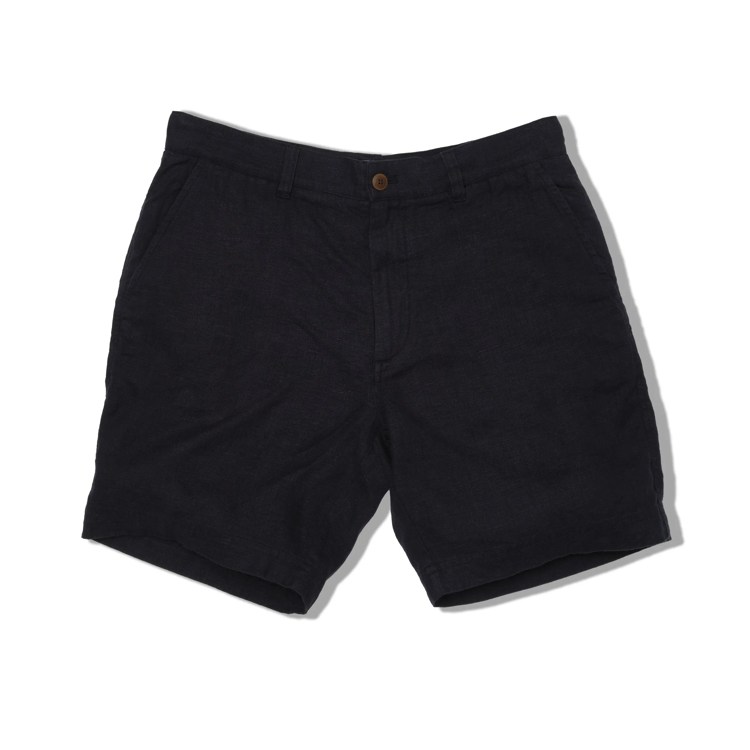 Aventura Washed Linen Shorts - Navy