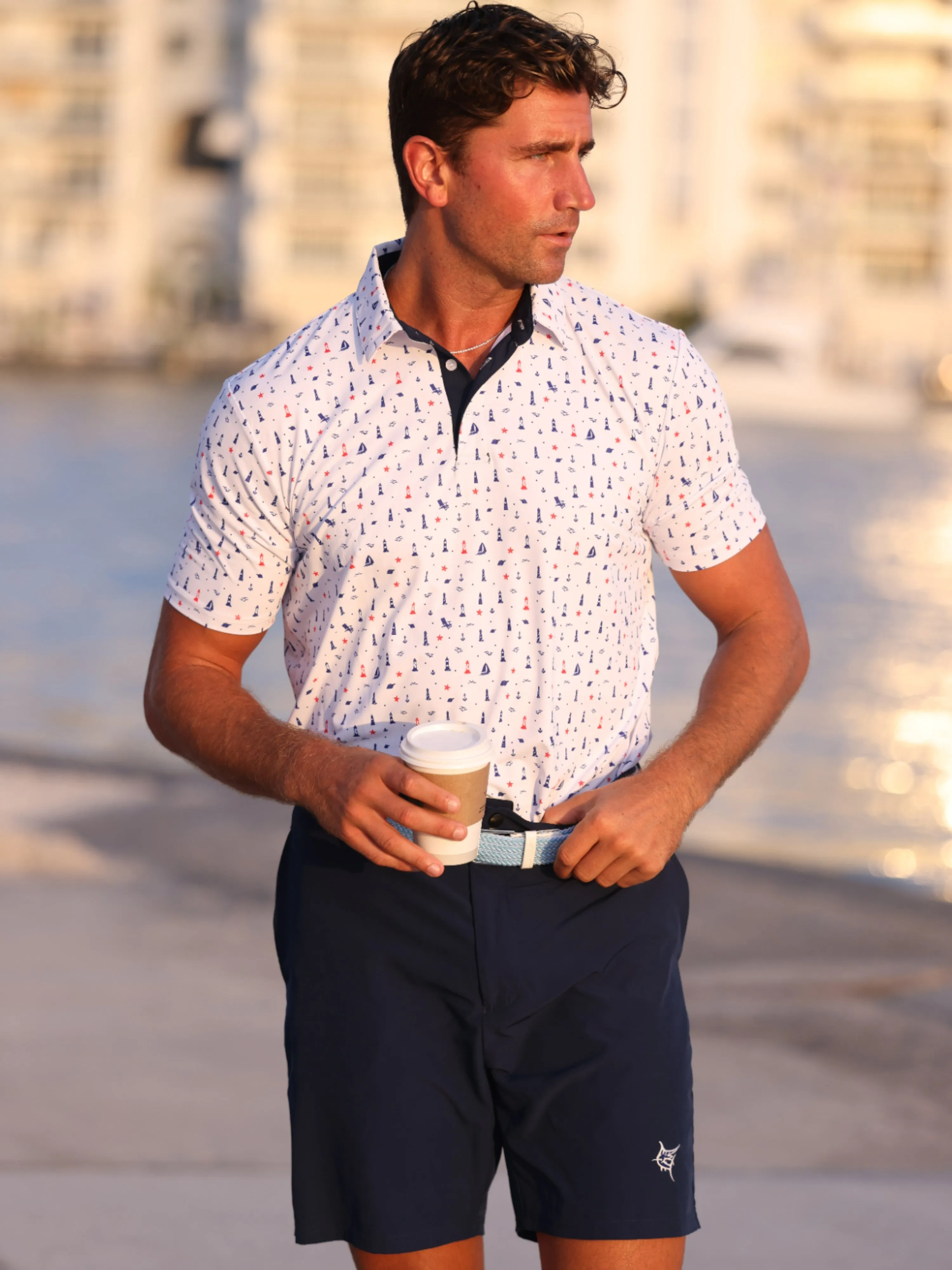Beacon Print Polo