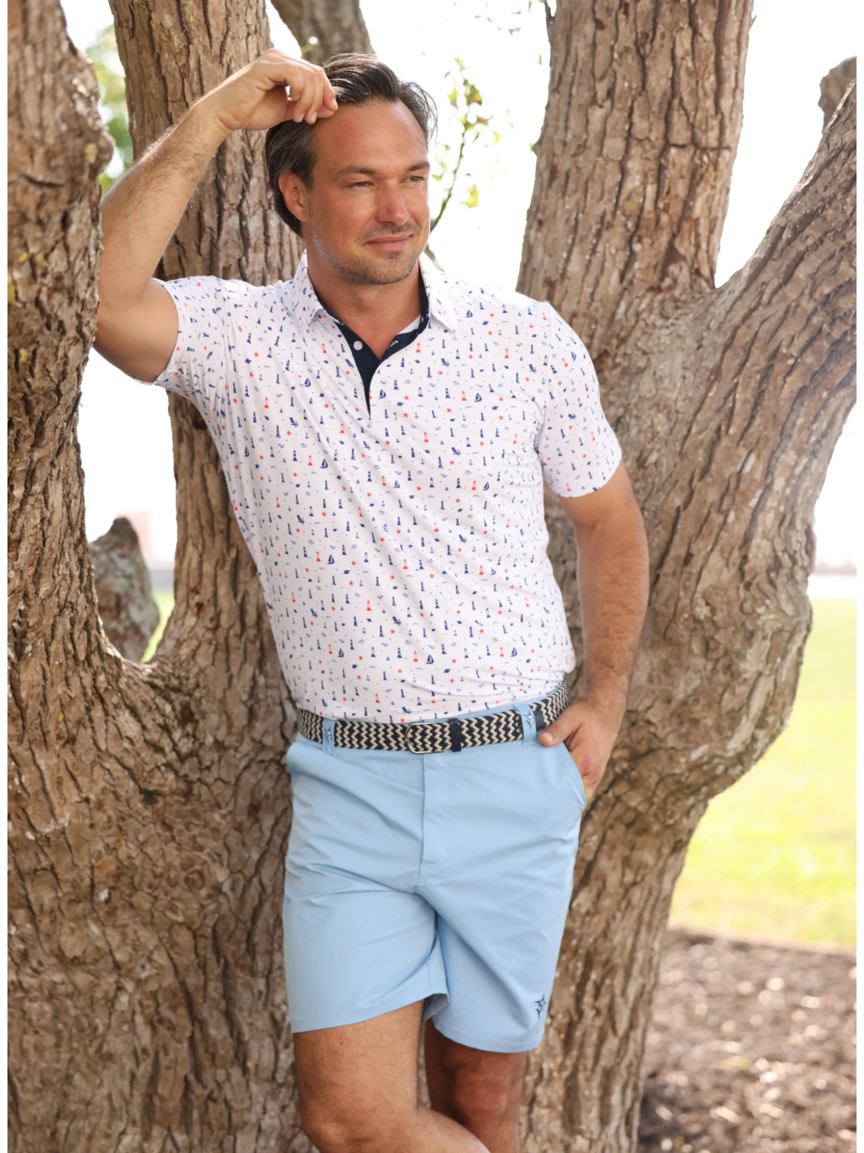 Beacon Print Polo