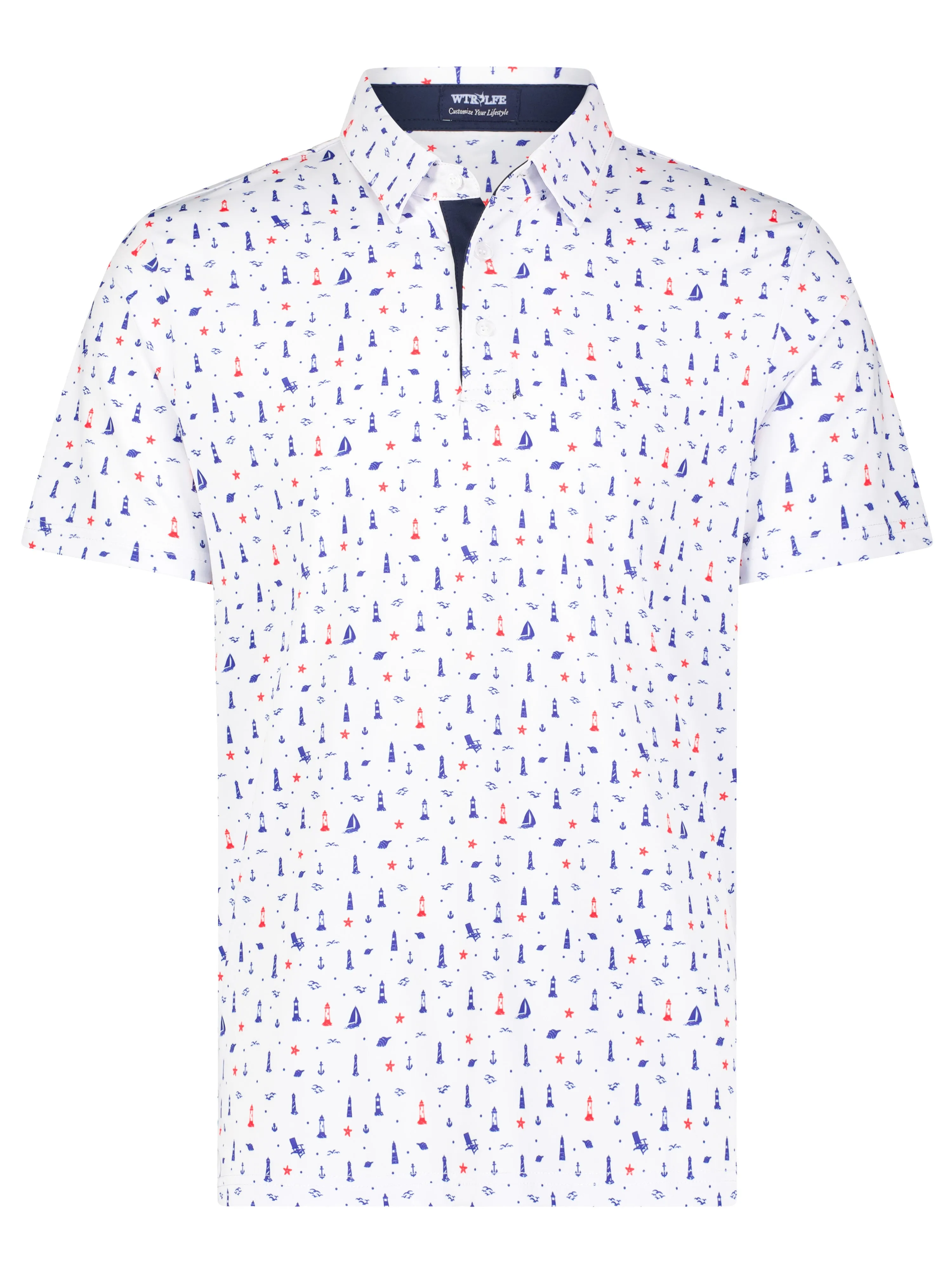 Beacon Print Polo