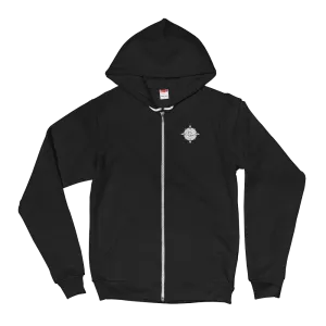 Black Solid Compass Logo Hoodie