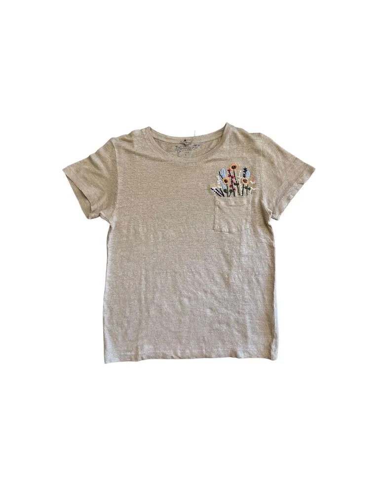 BLOOMING POCKET TEE | KHAKI