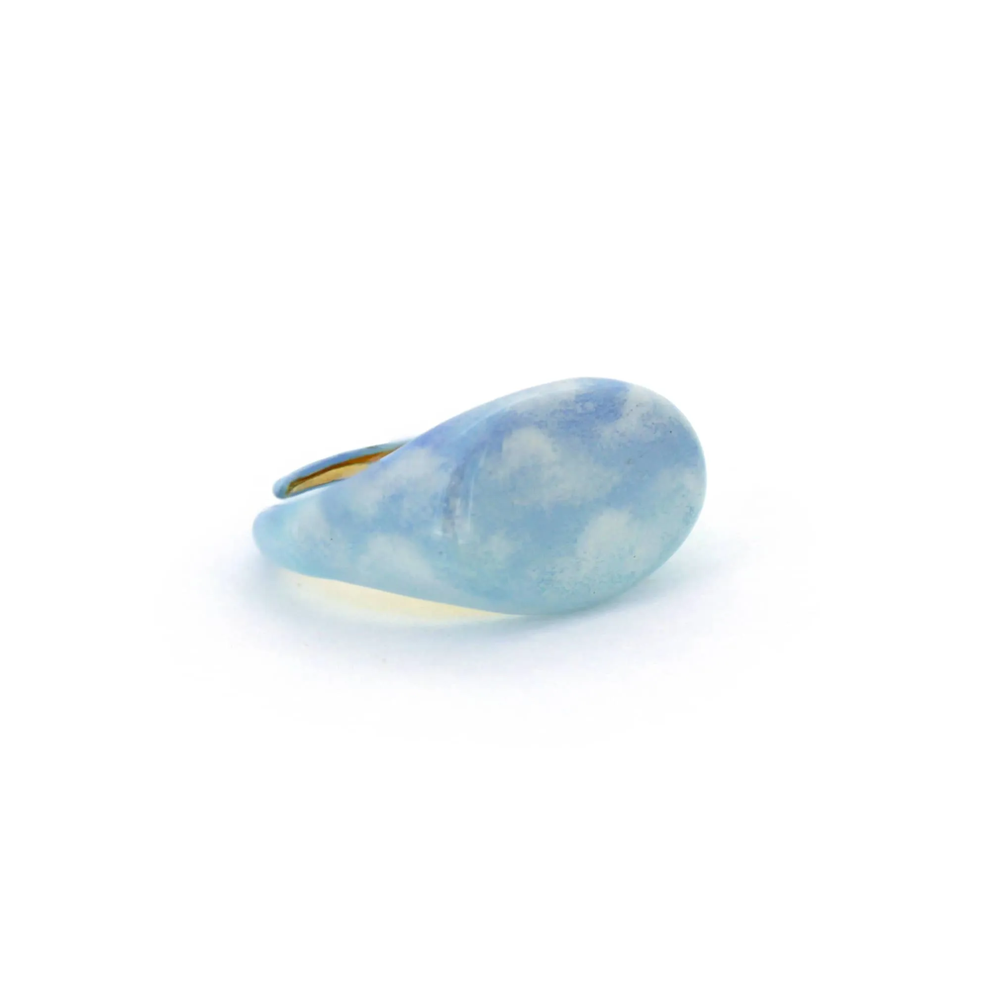 Blue Sky Oval Signet Ring | Sky