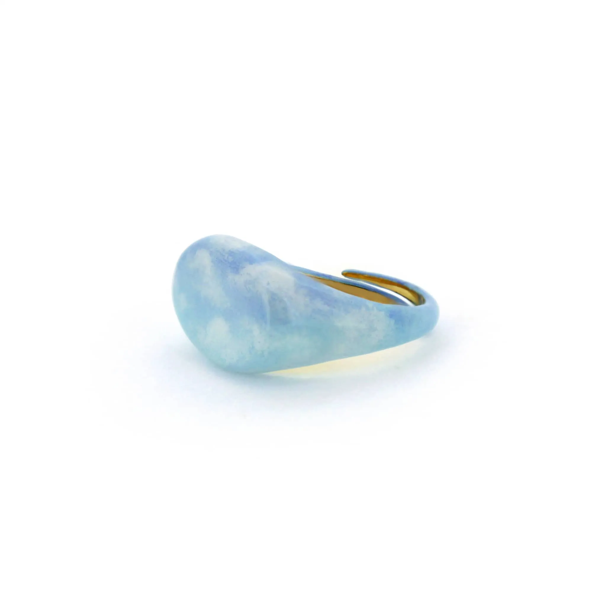Blue Sky Oval Signet Ring | Sky