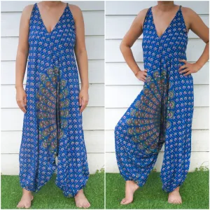 Bohemian Harem Jumpsuit- Blue Chakra