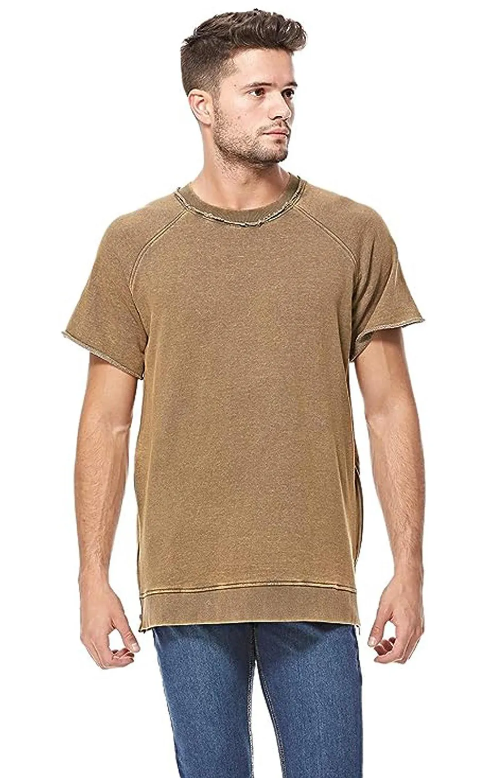 Brave Soul Men Zip Side T-Shirts