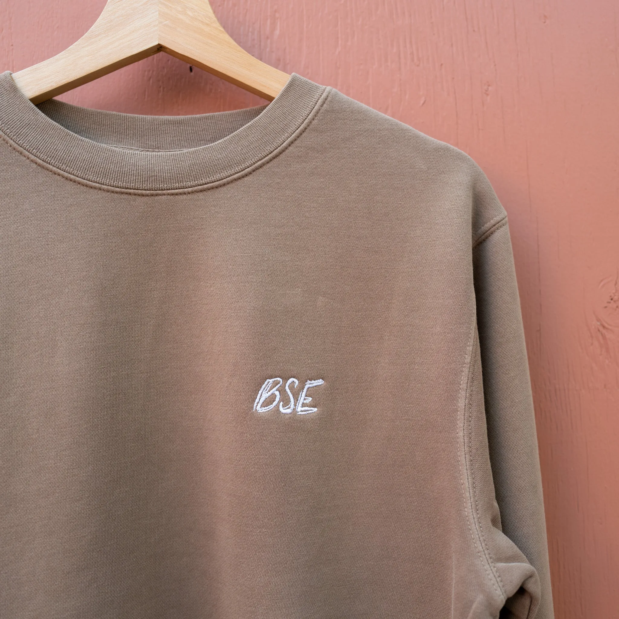BSE Embroidered Mid Weight Crew - Clay