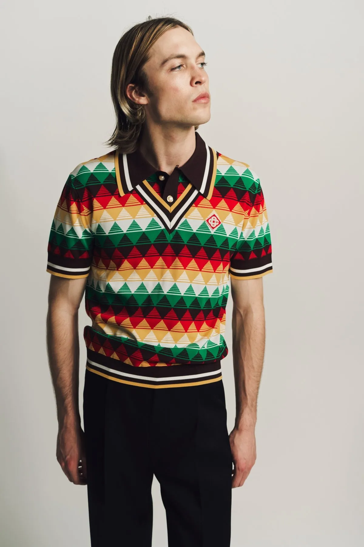 CASABLANCA | ARGYLE POLO SHIRT