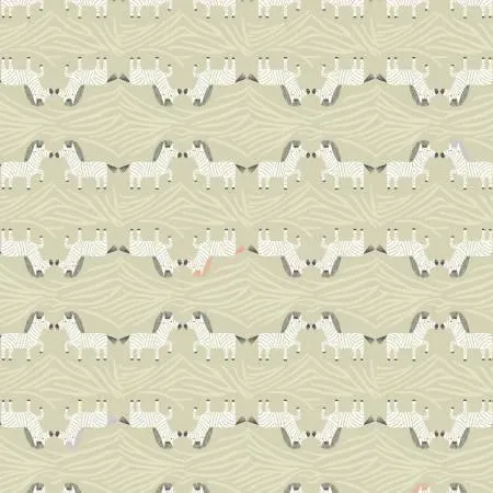 Clothworks - Safari Sweet 2 - Zebra - Khaki