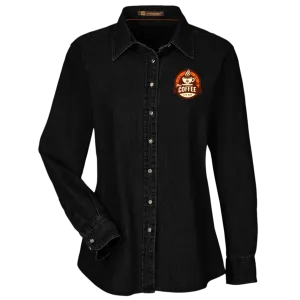 coffeeshop Harriton Womens Long Sleeve Denim Shirt