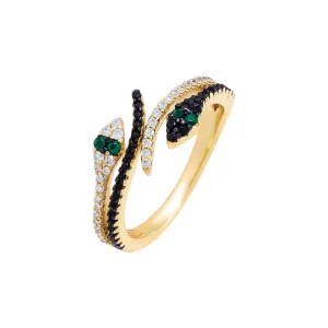 Colored Serpent Wrap Ring