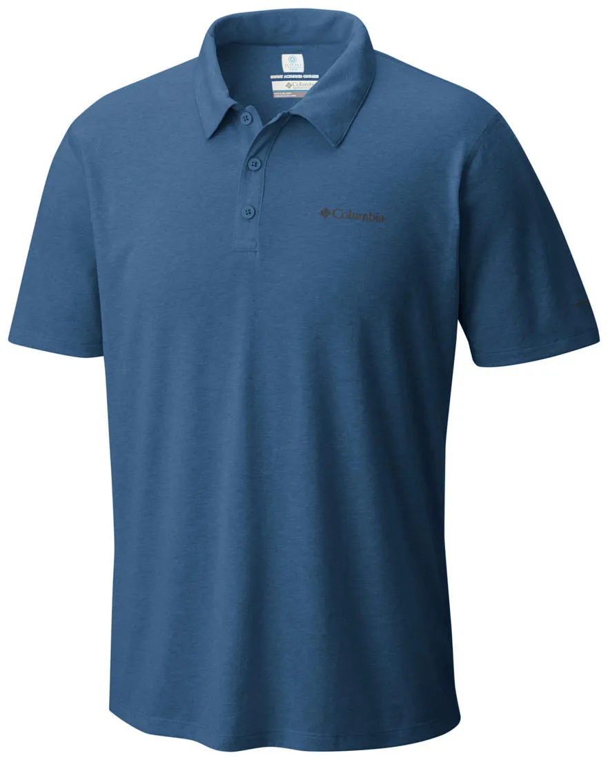 Columbia Men Blue Silver Ridge Zero Polo T-Shirt