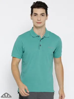 Columbia Men Green Cascade Range Solid Polo T-Shirt