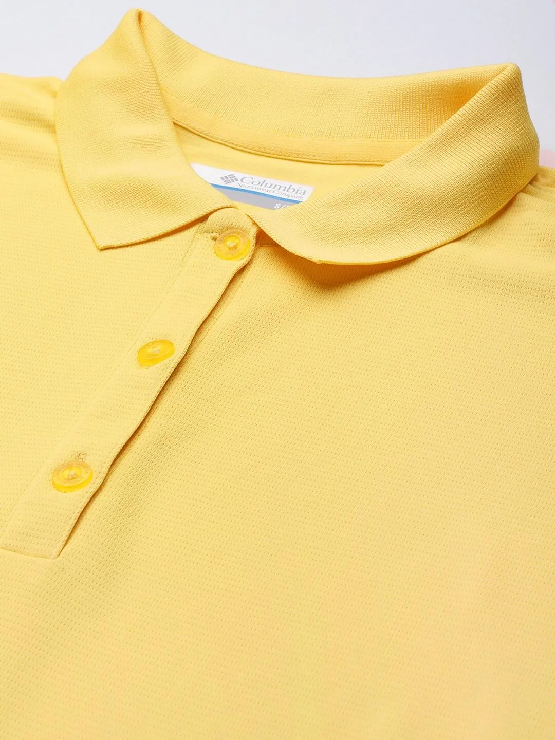 Columbia Women Yellow Innisfree SS Polo T-Shirt
