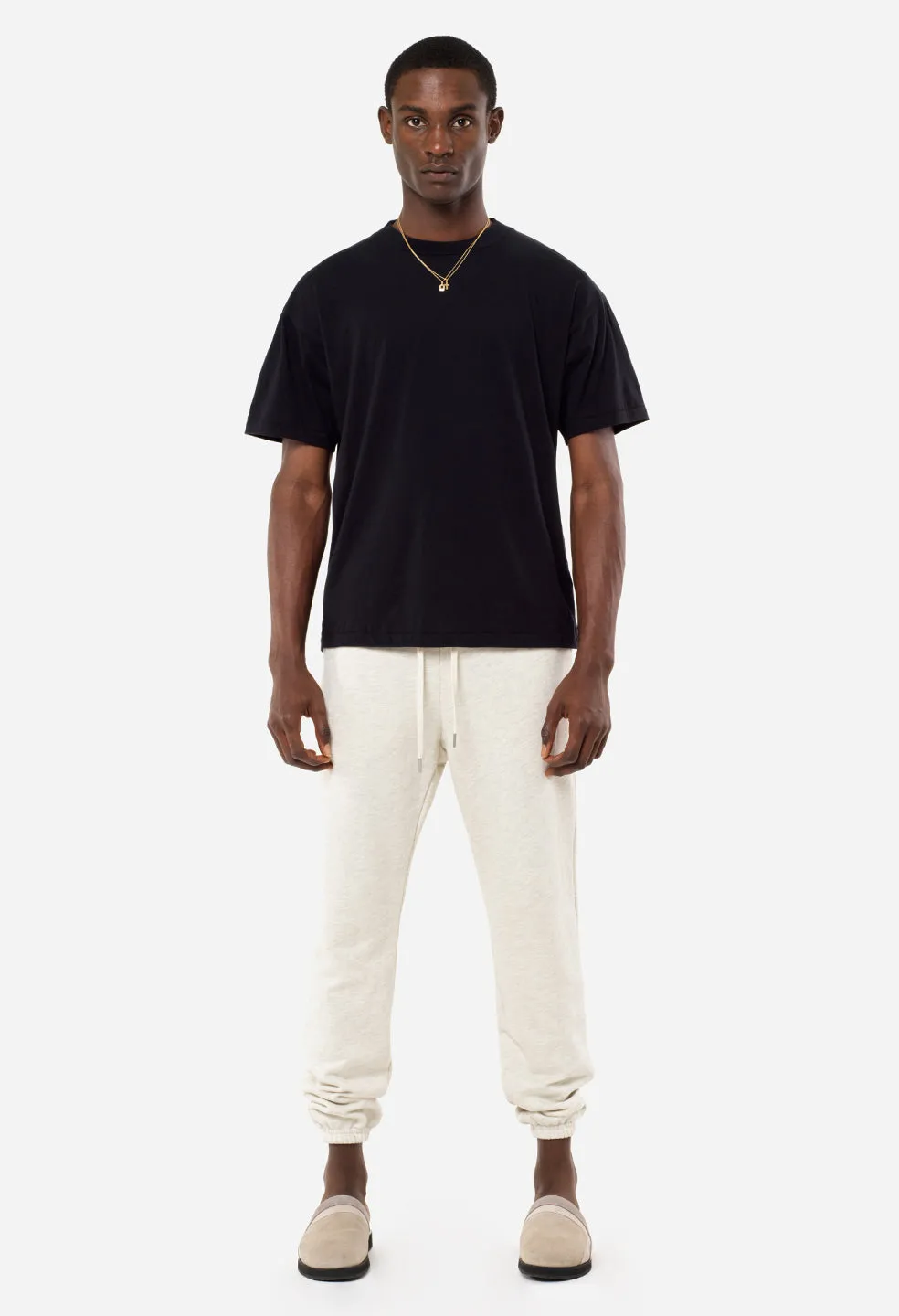 Cotton Cashmere Crew / Black