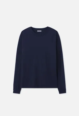 Cotton Cashmere Pullover / Navy