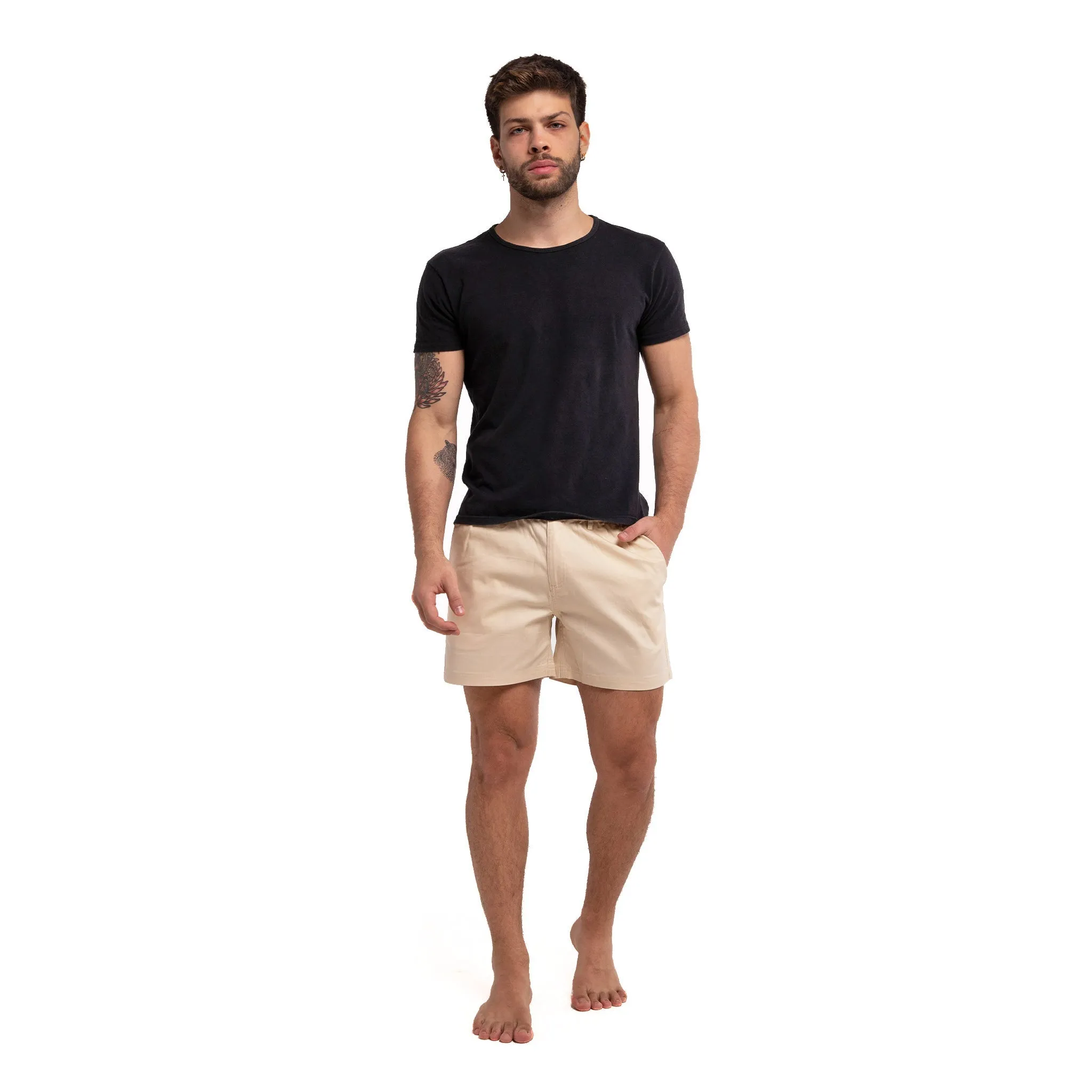 Cotton Shorts - Khaki by Bermies Swimwear