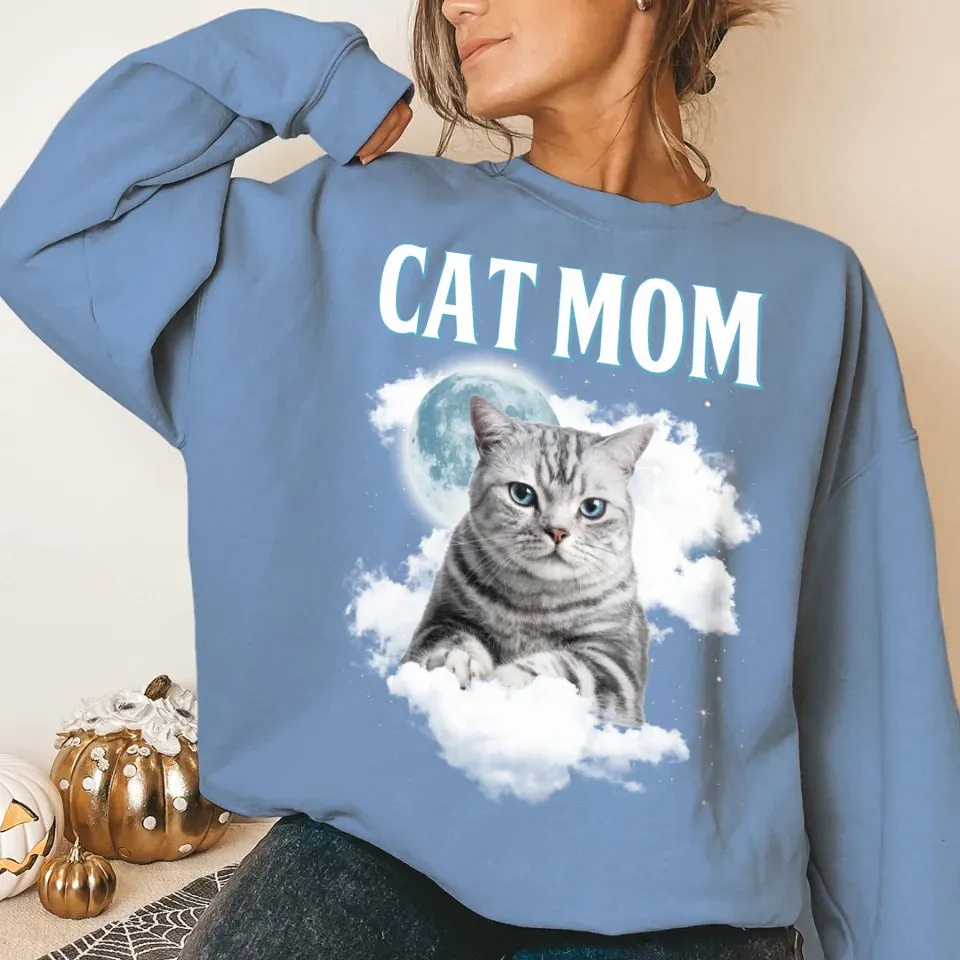 Custom Night Sky Pet Photo Upload Sweatshirt