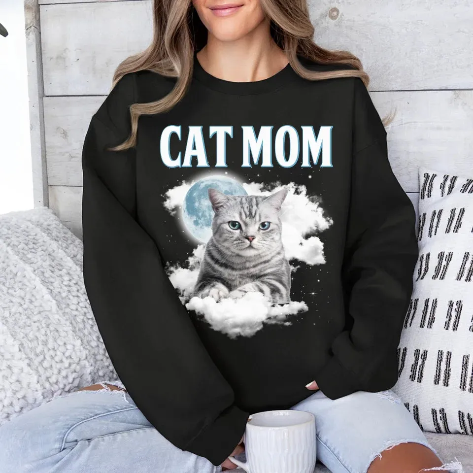 Custom Night Sky Pet Photo Upload Sweatshirt