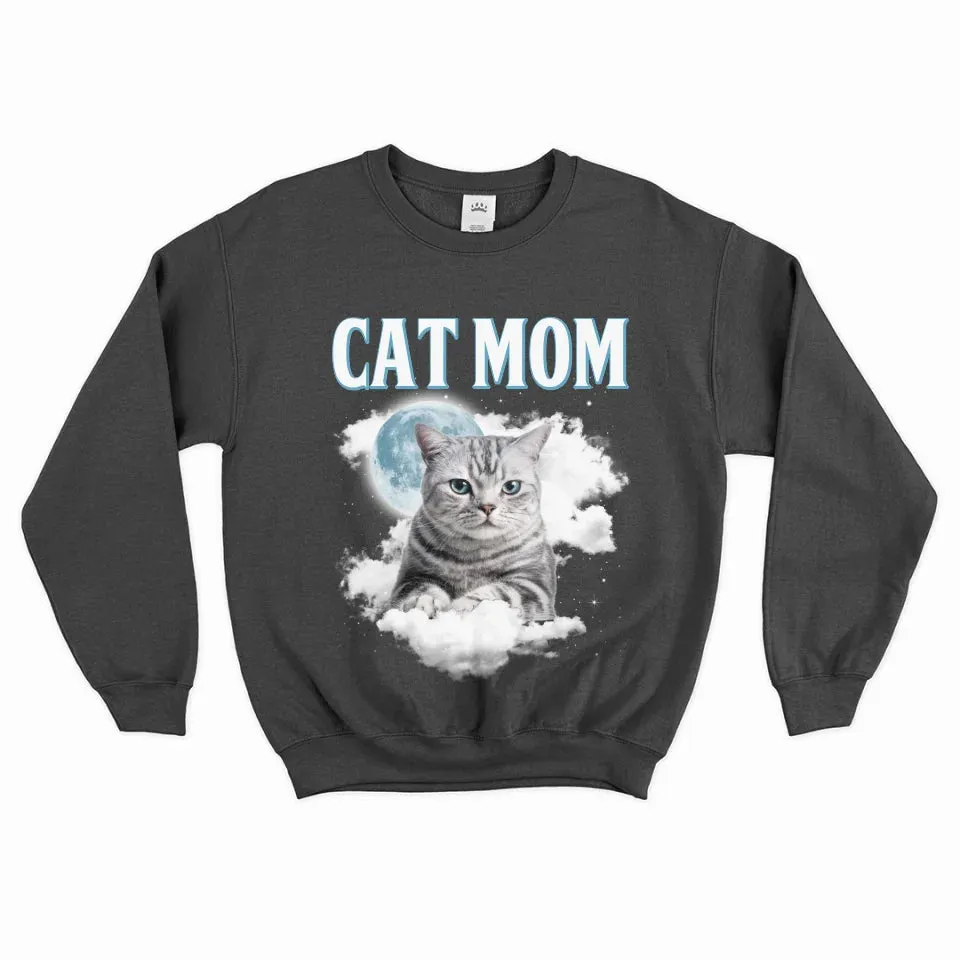 Custom Night Sky Pet Photo Upload Sweatshirt