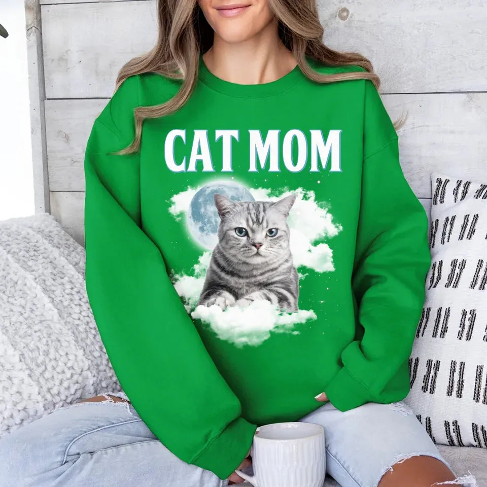 Custom Night Sky Pet Photo Upload Sweatshirt