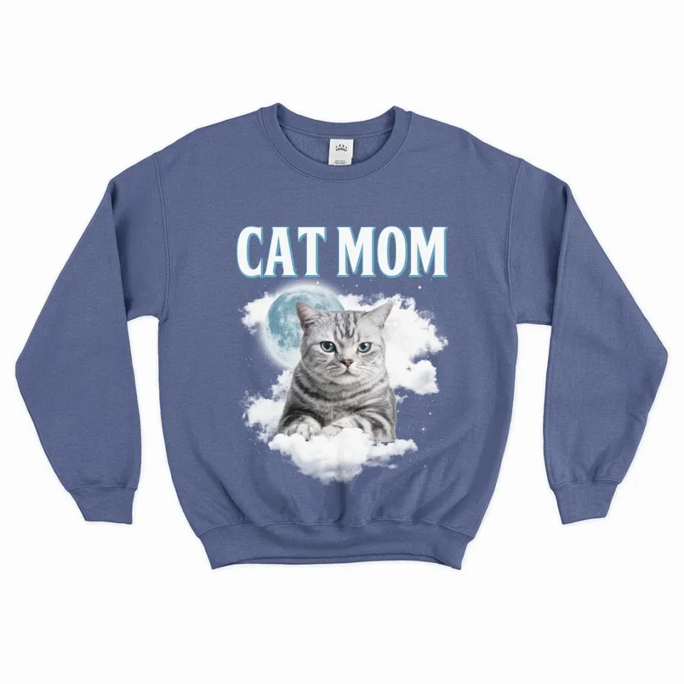 Custom Night Sky Pet Photo Upload Sweatshirt