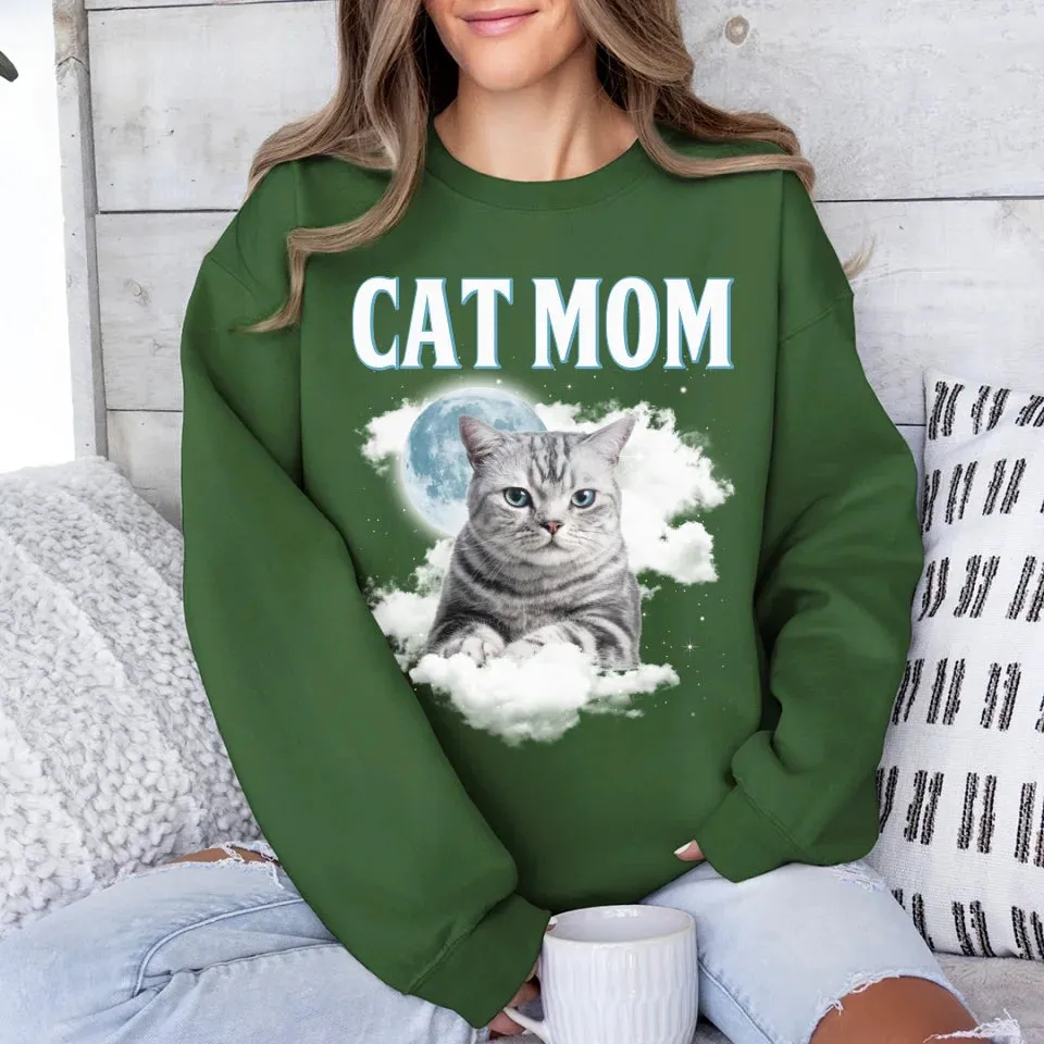Custom Night Sky Pet Photo Upload Sweatshirt