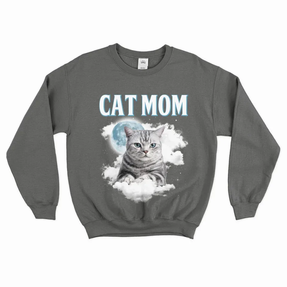 Custom Night Sky Pet Photo Upload Sweatshirt