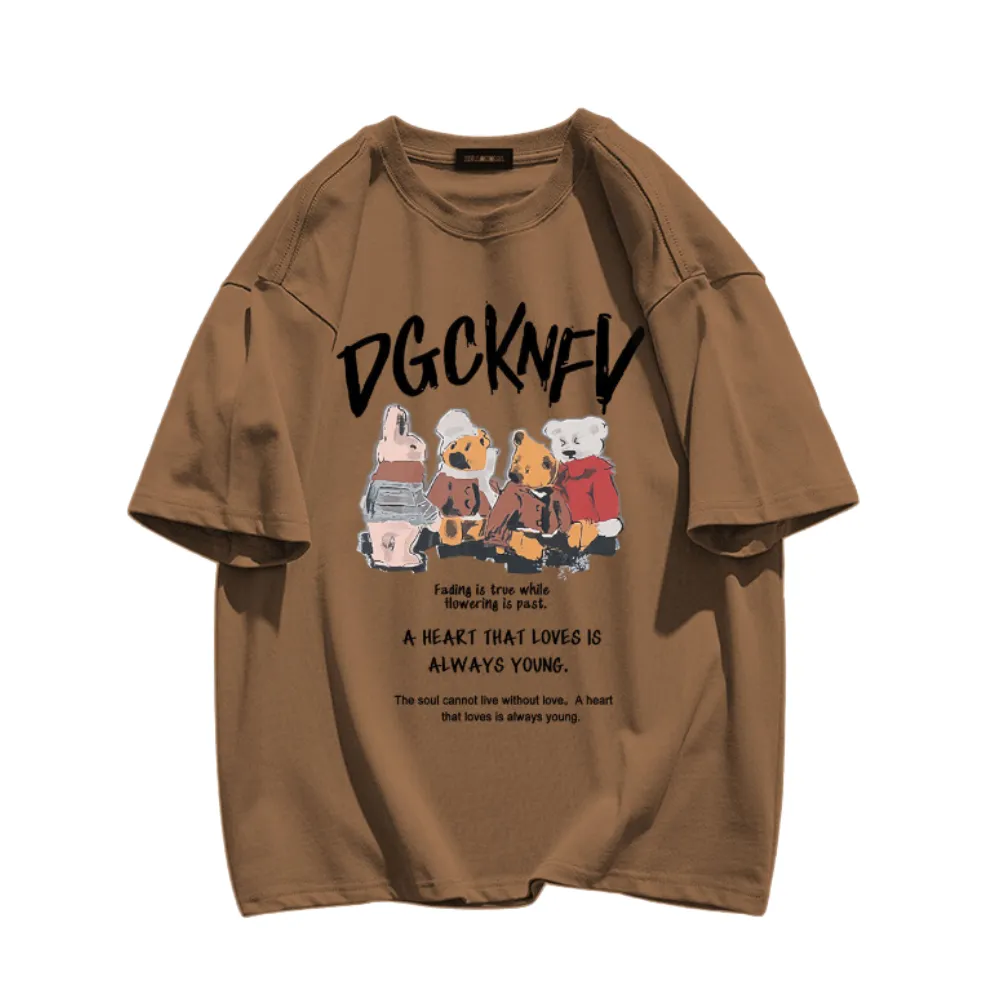 Cute Animal Doll Print T-Shirt