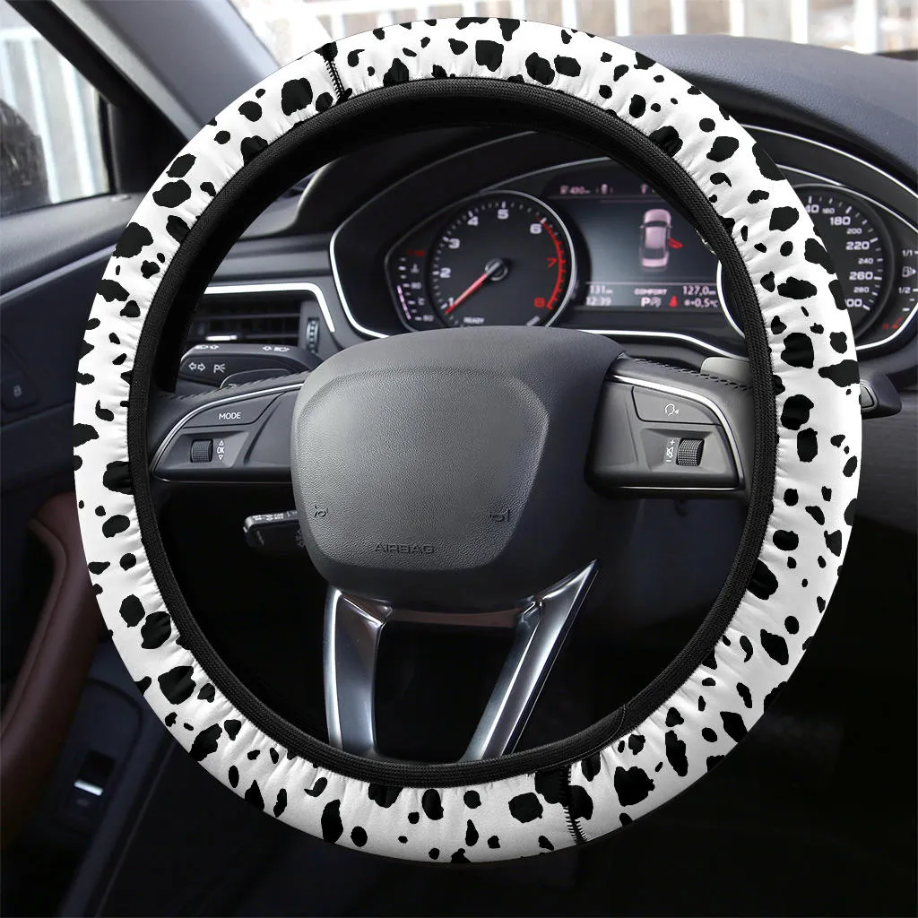 Dalmatian Spots Steering Wheel Cover