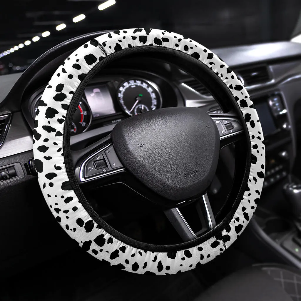 Dalmatian Spots Steering Wheel Cover
