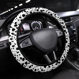 Dalmatian Spots Steering Wheel Cover